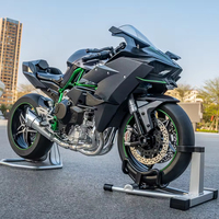 En stock – Nouveau modèle de moto miniature H2R à l'échelle 1:6 avec fonction de pulvérisation électrique, collection de jouets en alliage moulé sous pression avec effet de fumée