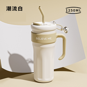 High Appearance Girls' Simple Water <b>Cup</b> Straw Insulated <b>Cup</b> Large Capacity 316 Food Grade Stainless Steel <b>Ice</b> Cream <b>Cup</b> - Product Image 6