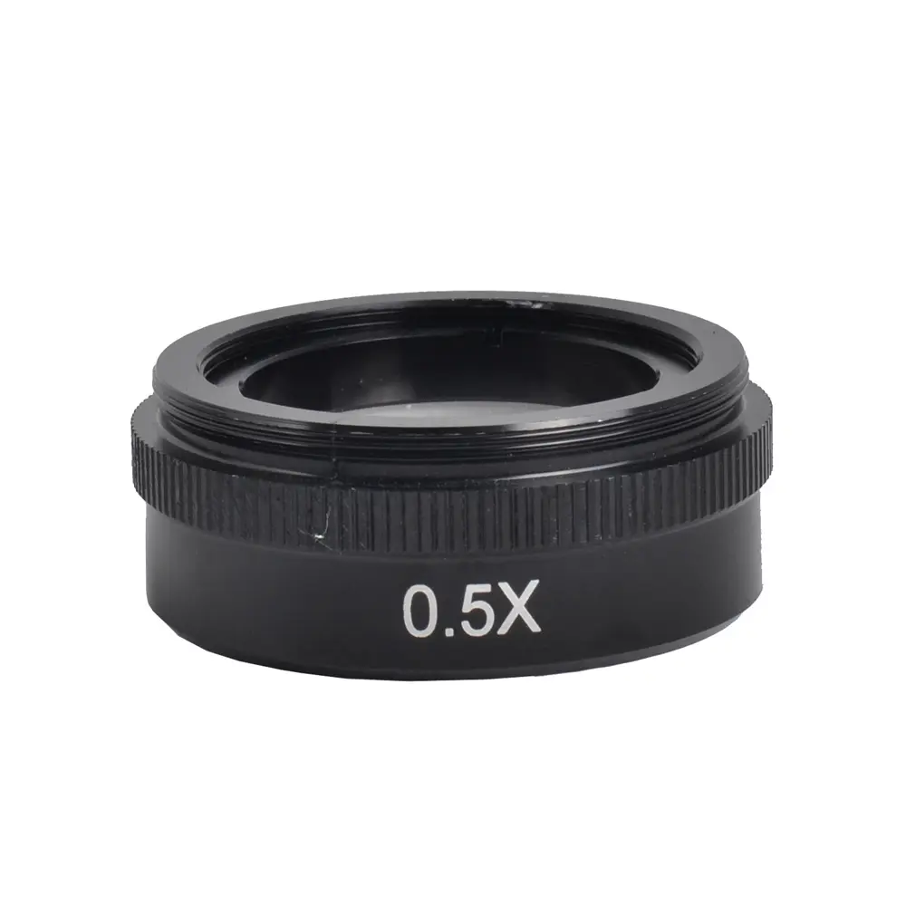 0.5X Yardımcı Barlow Lens Büyük eki objektif Lens 0.5X Büyütme Güç Mikroskop Kamera için 180X C-MOUNT Lens