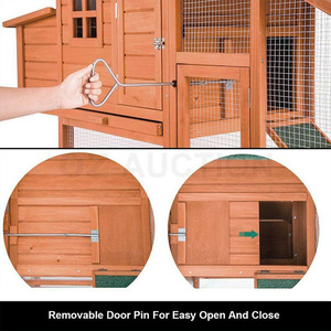 Poulailler extérieur en bois de grande taille pour 6 à 12 poulets, nichoirs, cages à lapins, cages et transporteurs pour animaux de basse-cour - Product Image 5