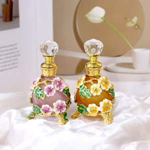 Botella redonda de 15 ml, estilo vintage, pequeña botella redonda de esmalte Zouju, pequeño subenvase para perfume, aceite esencial. - Product Image 3