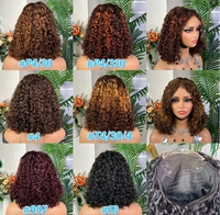 Cabello Humano Original al por Mayor 99j # 1b # 4/30 #   Peluca de Cabello Humano 100% con Ondas de Agua de Color, Cierre 5*5