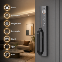 Serrure de porte intelligente WiFi Tuya avec reconnaissance faciale 3D, interphone vidéo, matériau en alliage d'aluminium et haute qualité