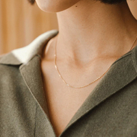 Collier à fine chaîne EMANCO en acier inoxydable couleur or avec pendentifs courts et longs, collier tendance pour femme, cadeau, bijoux en acier inoxydable