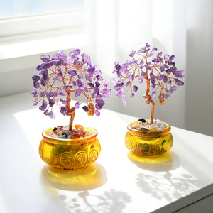 Nuevo Diseño de Árbol de Dinero de Cristal Curativo, Árbol de la Fortuna para Decoración del Hogar - Product Image 1