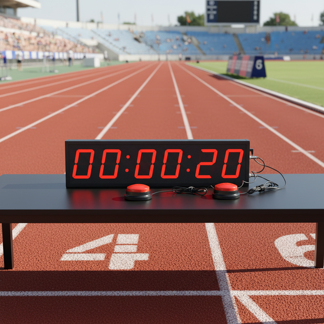 LED Racing Timer Large Digital Competition Countdown Clock Professional Electronic Sports Segment Timer for Track Field Arena