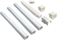 Kit de couverture murale de conduit de climatiseur contemporain en PVC de 15 pieds pour mini Split et Central AC-pour parc scolaire