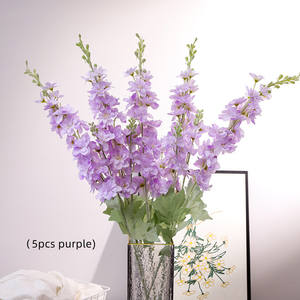 زهور الدلفينيوم الاصطناعية الحريرية عالية الجودة بألوان طبيعية متعددة للبيع بالجملة لتزيين المنزل - Product Image 3