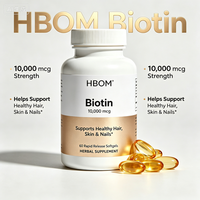 Gélules de biotine OEM haute efficacité 1000 microgrammes pour la croissance des cheveux, les soins de la peau et des ongles, cellulose végétalienne pour adultes