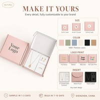 Boîte d'expédition personnalisée pour bijoux avec insert en papier pour collier, boucles d'oreilles, bague – Emballage et expédition pour petites entreprises et boutiques