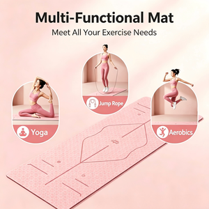 Tapete de Yoga Ecológico de Doble Capa TPE, Antideslizante, 6mm/8mm, para Ejercicio y Fitness, con Impresión de Logotipo Personalizado, Venta Directa de Fábrica - Product Image 3