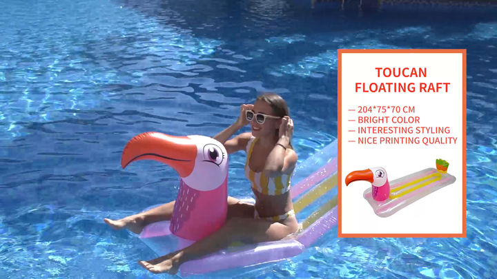 Anillos de natación de Tucán de PVC, flotador de piscina de agua al aire  libre de verano, equipo de fila flotante inflable para jugar y nadar