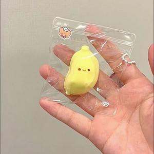 Bolsa Transparente de Expresión, Mini Dumplings Musicales de Presión con Nariz Pequeña, Colgante de Juguete Antiestrés, Regalo de Comida de Juguete, Unisex 14+ - Product Image 1