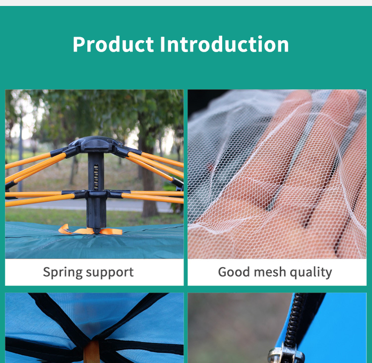 Outdoor camping tent 2-3-4 people full-automatic tent spring quick opening sunscreen water proof camping tent