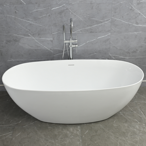 Moderno CUPC CE acrilico Freestanding vasca da bagno ovale sottile bordo migliore vendita modello durevole funzione di ammollo per interni per adulti - Product Image 4