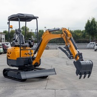Mini-excavatrice compacte de 1,5 tonne de fournisseur chinois avec moteur Yanmar, flèche pivotante et cabine pour la construction