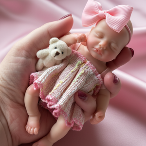 Muñeca Bebé <span class=keywords><strong>Reborn</strong></span> <span class=keywords><strong>de</strong></span> Silicona <span class=keywords><strong>de</strong></span> 6 Pulgadas, Tamaño <span class=keywords><strong>de</strong></span> Palma <span class=keywords><strong>de</strong></span> la Mano, Cuerpo Completo, Linda Muñeca Pequeña para Niñas Mayores <span class=keywords><strong>de</strong></span> 3 Años, con Accesorios <span class=keywords><strong>de</strong></span> Alimentación y Caja <span class=keywords><strong>de</strong></span> Regalo - Product Image 4