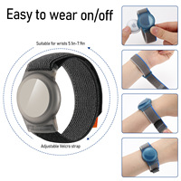 Bracelet pour Airtag, bracelet GPS pour enfants pour Apple AirTag Nylon Watch Band Tracker Case Strap Holder pour enfants adultes animaux de compagnie