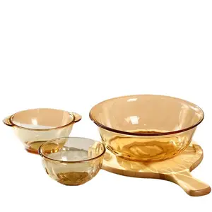 Heat Resistant High Borosilicate Glass Bowl Microwave Heating Specialized Vessel