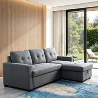 Canapé-lit moderne en tissu extensible et pliable multifonctionnel avec structure métallique pour salon, canapé-lit convertible