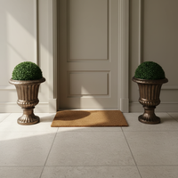 Grand pot de fleurs en béton de fibrociment pour décoration de jardin intérieur/extérieur, avec trou de drainage, durable, pour le sol