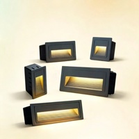 Lampes LED encastrées murales en alliage d'aluminium, indice de protection IP65, 3W, 5W, 6W, pour escaliers, jardins, couloirs et marches.