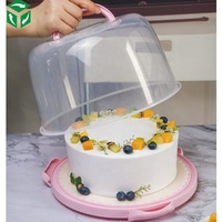 Boîtes rondes en plastique pour gâteaux de luxe, pour faire des gâteaux et des cupcakes, 1 pièce