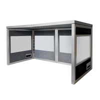 Cabine d'interprétation/translation portable YARMEE pour 2 personnes, système de conférence audio simultanée pour utilisation sur bureau