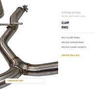 Échappement Catback à Valve à Montage Direct pour Mercedes-Benz E300 W213 2.0T Moteur à Quatre Cylindres en Ligne 2016 à 2023, Double Silencieux avec Télécommande