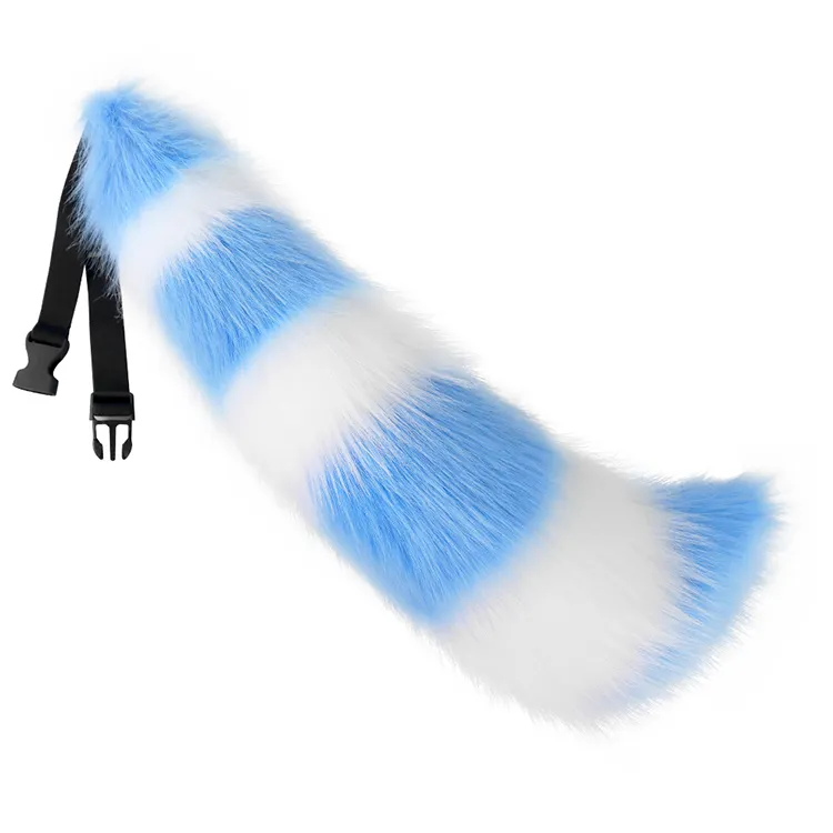 새로운 스타일 모피 늑대 여우 긴 꼬리 의상 코스프레 애니메이션 시뮬레이션 꼬리 여우 꼬리 코스프레