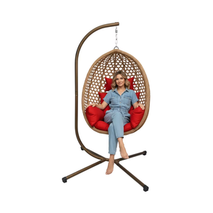 Haute Qualité Moderne Terrasse Rotin <span class=keywords><strong>Pliant</strong></span> Portable Oeuf Suspendu Chaise Stand Conception Personnalisée pour Extérieur Jardin Balcon pour Hôtels - Product Image 1
