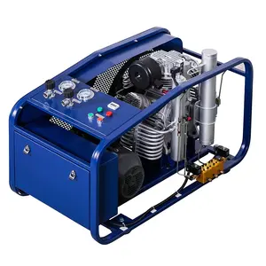 Offre Spéciale 400L/min 3 cylindres 380V 460V haute pression 30mpa 300bar 4500psi séparateur d'eau d'huile intégré compresseur d'air de plongée