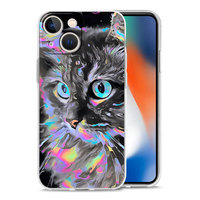 Abstrait Surréaliste Animal Lion De Luxe Clair Doux Téléphone étui pour iphone 15 14 13 12 11 16 17 Pro Max XS XR SE Plus Antichoc Couverture