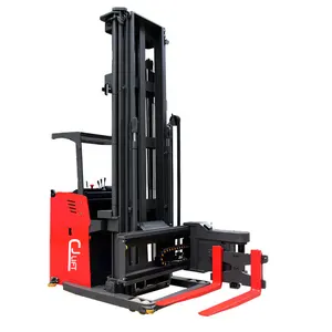 CJLIFT Warehouse Use 3000-10000mm 1 ton 1.5 ton Height Man Up Narrow Aisle Forklift 3 Way Pallet Stacker VNA Forklift