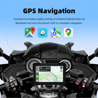 Sistema de Navegación Global para Motocicletas, Pantalla Inalámbrica de 7.0 Pulgadas con CarPlay y Android Auto, Resistente al Agua IP67, Navegación Inteligente para Motocicletas