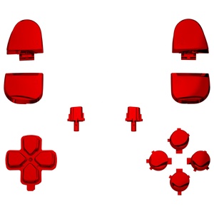 ชุดปุ่ม DIY D-pad R1 L1 R2 L2 ทริกเกอร์ ปุ่มหน้า ปุ่มโครเมียมสีแดง ชุดปุ่มแบบกำหนดเองสำหรับคอนโทรลเลอร์ PS5 รุ่น BDM-030/040/050/060 - Product Image 2