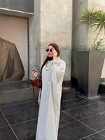 Abaya Moderne à Rayures Fermées pour le Ramadan et l'Aïd, Style Dubaï, Robe Musulmane pour Femme, Vêtement Islamique Tendance, Tenue Quotidienne pour Femme