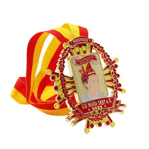 Medalla deportiva 3D de diseño personalizado para correr y nadar, diseño propio, cinta de premio de latón polaco, ganador Premier, medallas Premier MetalCrafts - Product Image 2