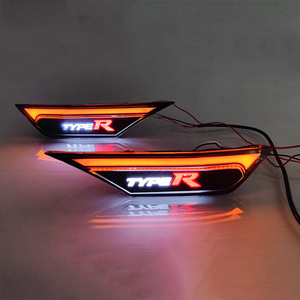 Luces de guardabarros Civic Type R, rojas ahumadas, con señal de giro LED negra, para mejorar el Honda Civic - Product Image 1