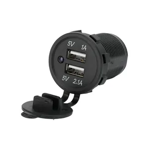 12V 24V 2.1A 1A 3.1A doppia porta USB rosso voltmetro adattatore accendisigari per auto caricabatterie presa di alimentazione per auto caricatore USB a doppia porta