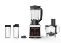 Mixeur Électrique 3-en-1 à Vitesse Variable, Bol de 2L, Contrôle Numérique, 1400W, Faible Bruit, pour Smoothies et Broyage de Glace avec Hachoir, Tasse de Voyage