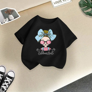 Thời Trang Giá Rẻ 2024 Cô Gái Ngắn Tay Áo T-Shirt Trẻ Em Mới 'Quần Áo Hàng Đầu Bé Giản Dị Toddler Trẻ Em Quần Áo T-Shirt - Product Image 6