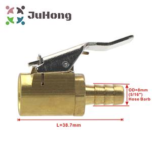 Mandrino d'aria a foro grande 8mm 5/16 pollici tubo sbato OTR trattore agricolo accoppiatore rapido in ottone stelo adatto valvola per pneumatici TRJ650 - Product Image 5