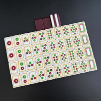 HIMORE Juego de Fichas de Mahjong Americanas de Lujo de 4 Capas de Acrílico Morado, Estilo Moderno, para Entretenimiento en Piscinas