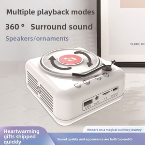 יצרן ישיר H3 רטרו ויניל עבור נגן CD רמקול 5.0, נגן תקליטים נייד, גרמופון מואר, פלסטיק, מתנה קטנה - Product Image 4