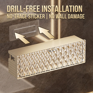 Modern Luxury Wall Mounted Storage <b>Box</b> With Sloped Opening For Bathroom Skincare And Cosmetics Organization - Product Image 4