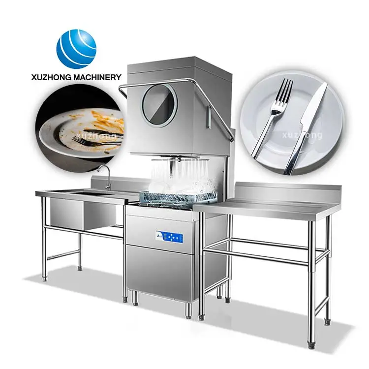Высокоэффективная Коммерческая посудомоечная машина для ресторанов, кухонная столешница, посудомоечная машина, промышленная отдельно стоящая посудомоечная машина