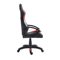 Prix bon marché mobile 360 chaise de jeu d'ordinateur de course réglable en hauteur pivotante blanc et rouge
