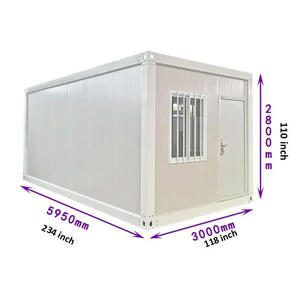 Conteneur détachable Maison de conteneur mobile de 20 pieds Bureau Maison préfabriquée Cabine préfabriquée Maison de conteneur portable - Product Image 1