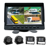 Système de surveillance DVR ZYX 7 pouces 1080P AHD pour camping-car, camion, remorque, vue arrière, avant, caméra de recul, écran 4 voies, 4 caméras de voiture, étanche